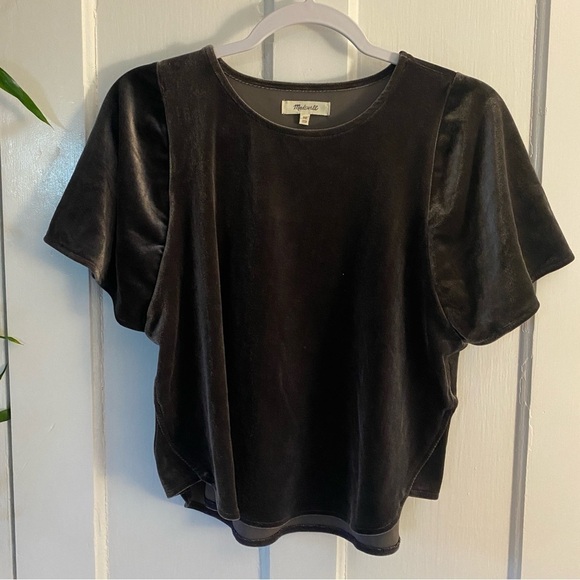 Madewell Velvet Flowy Top - Picture 1 of 4